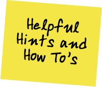 The yellow color chart with Helpful Hints and How-Tos text The yellow color chart with Helpful Hints and How-Tos text