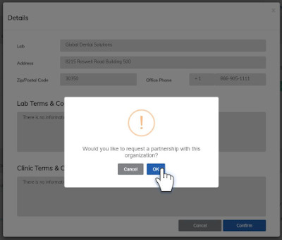 The view of final window for confirming your request The view of final window for confirming your request
